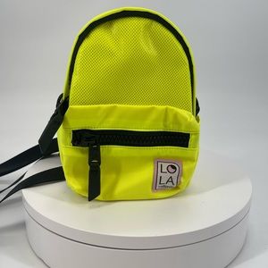 Lola California Neon yellow mini convertible backpack